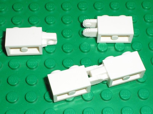 Lego white hinge - x,
