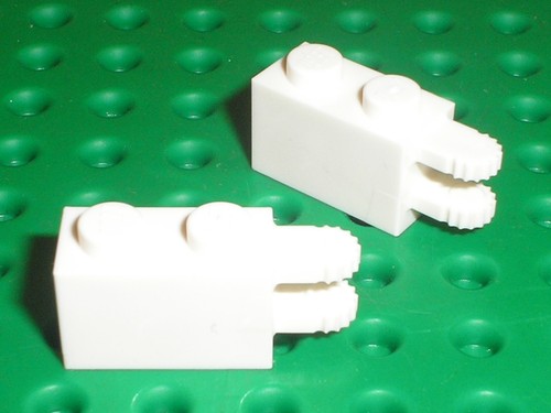Lego white hinge - white,