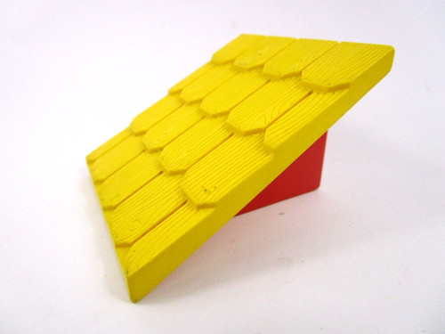 Lego duplo yellow roof sloped - yellow,